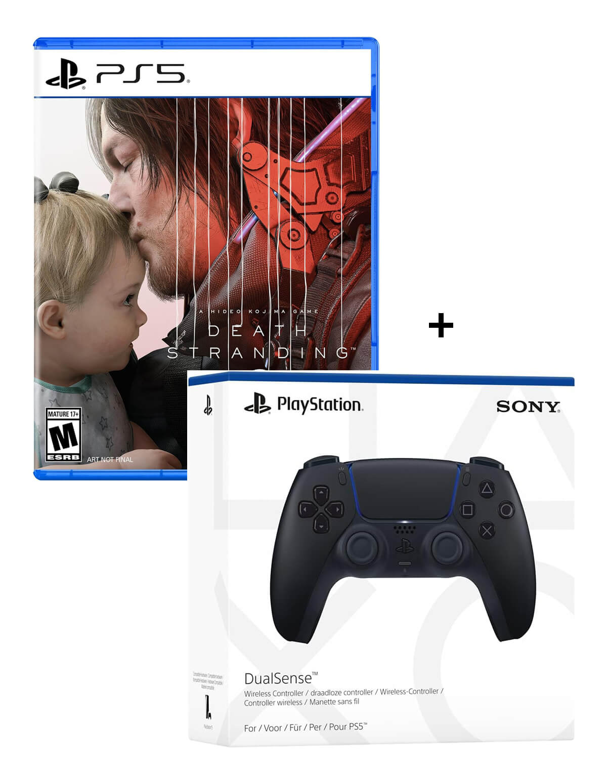 Combo Control DualSense Midnight Black Americano + Death Stranding 2: On the Beach PS5