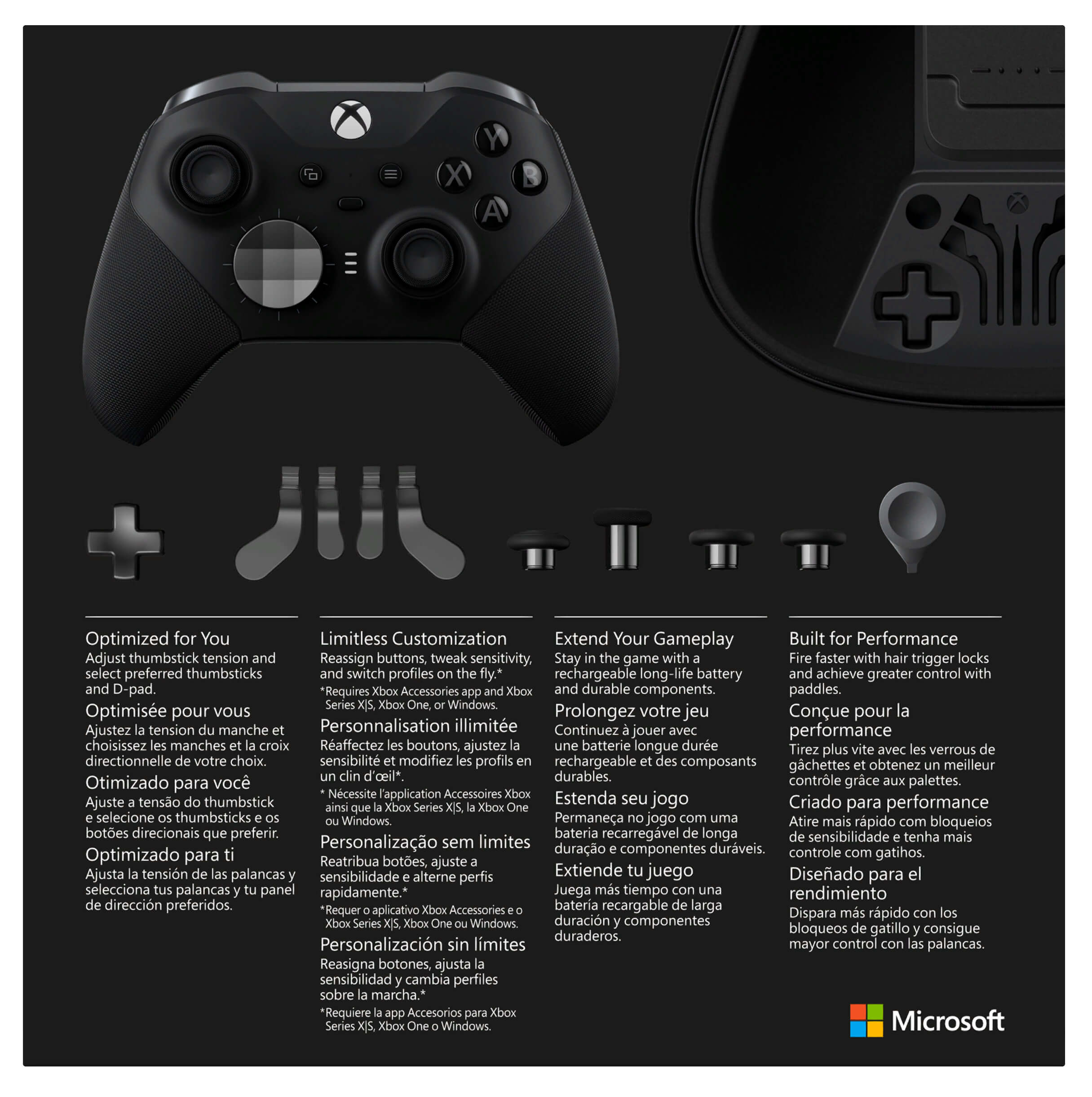 Control XBOX Elite V2 Negro